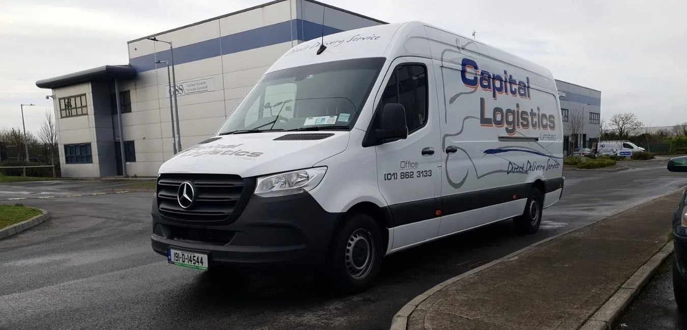 Capital Logistics delivery van on the road in Dublin